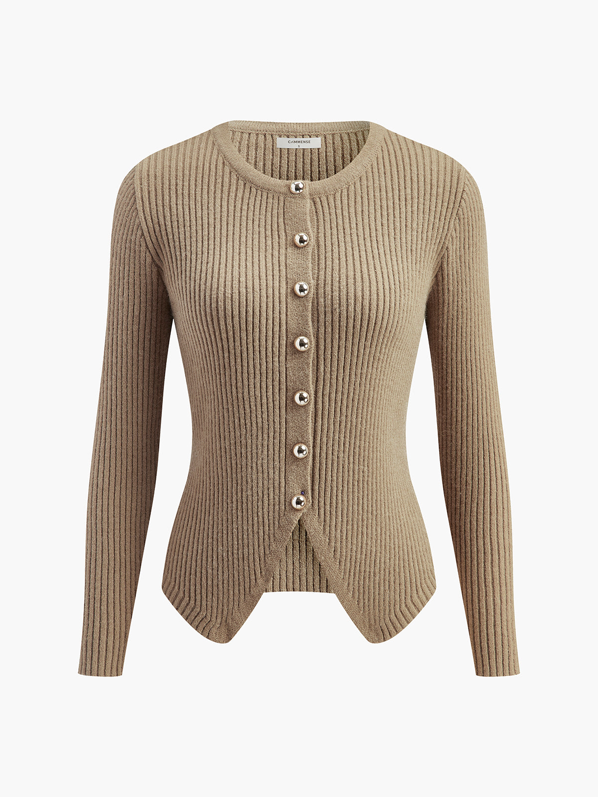 CARDIGAN CON BOTONES Y ABERTURA LATERAL