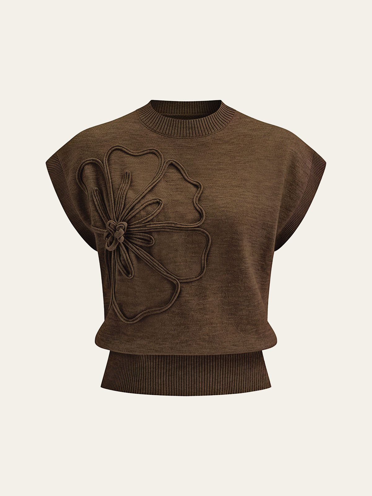 TOP DE PUNTO CON APLIQUE FLORAL