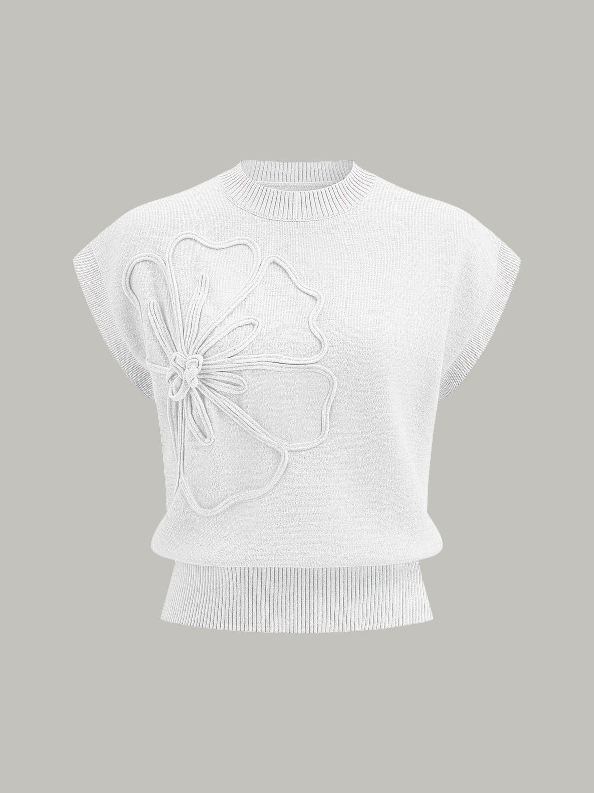 TOP DE PUNTO CON APLIQUE FLORAL