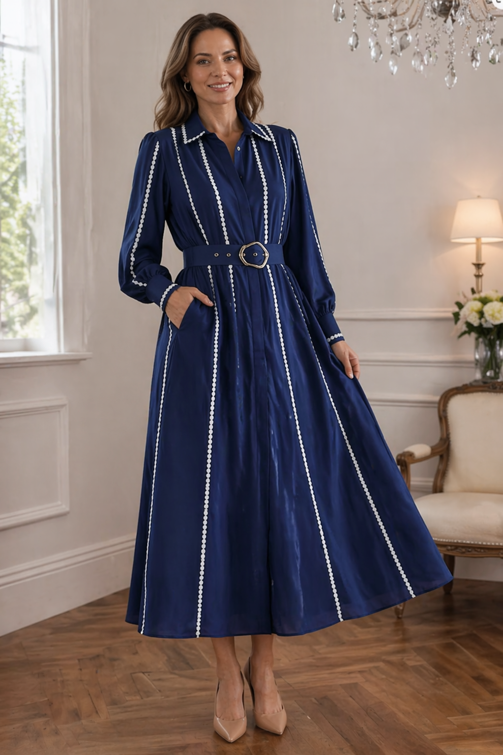 ALEXIA | Elegante vestido con cinturón