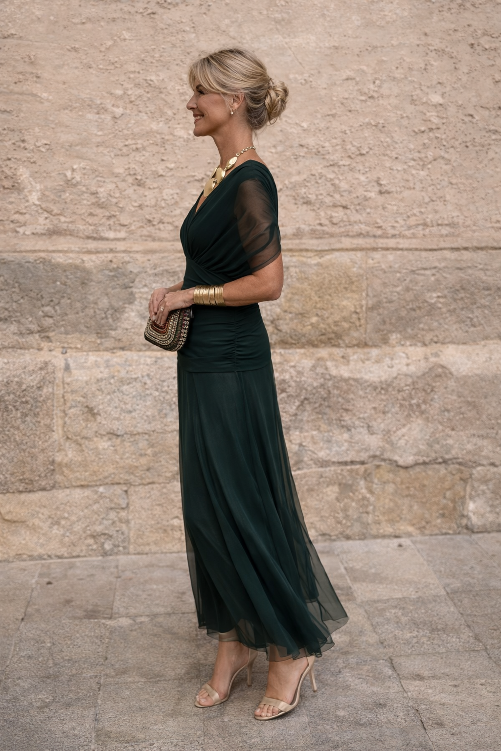 MARELLA | Vestido largo con escote en V