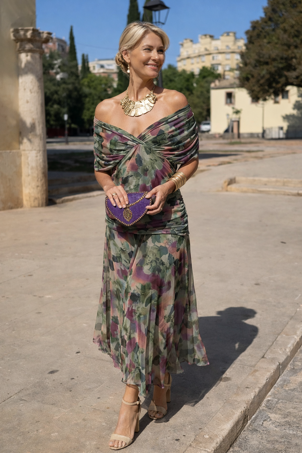 MARELLA | Vestido largo con escote en V