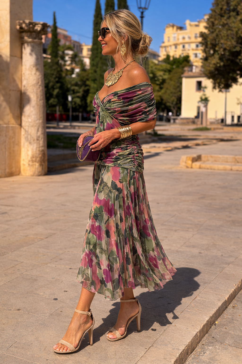 MARELLA | Vestido largo con escote en V
