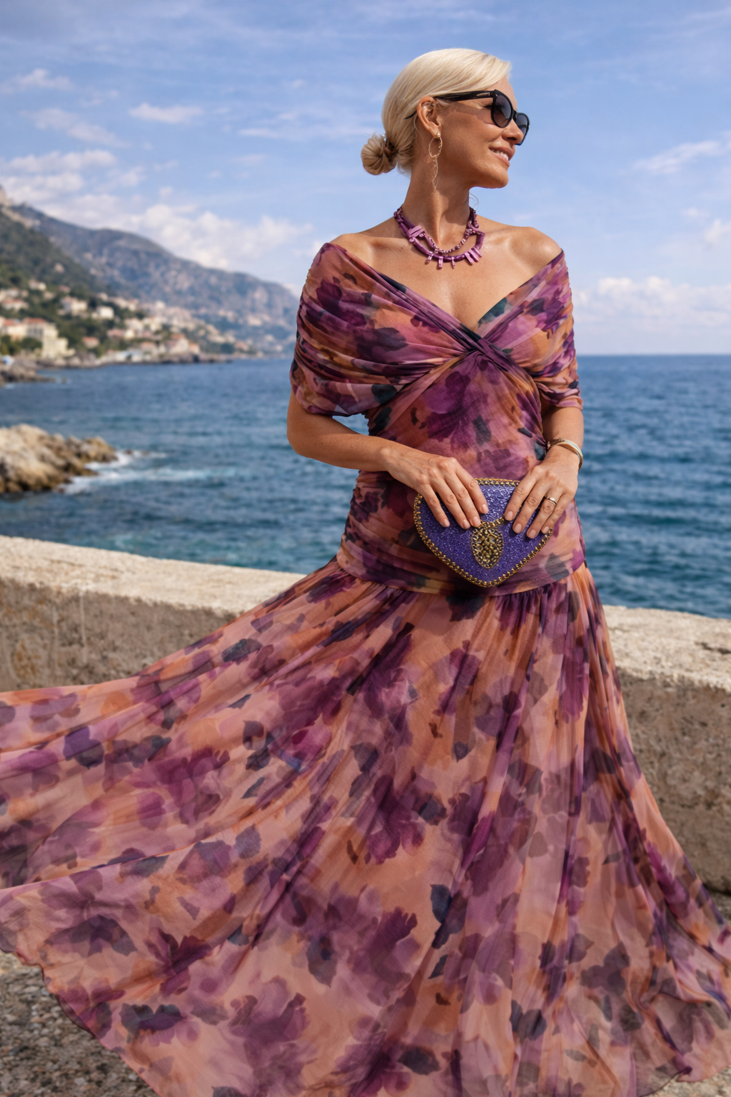 MARELLA | Vestido largo con escote en V