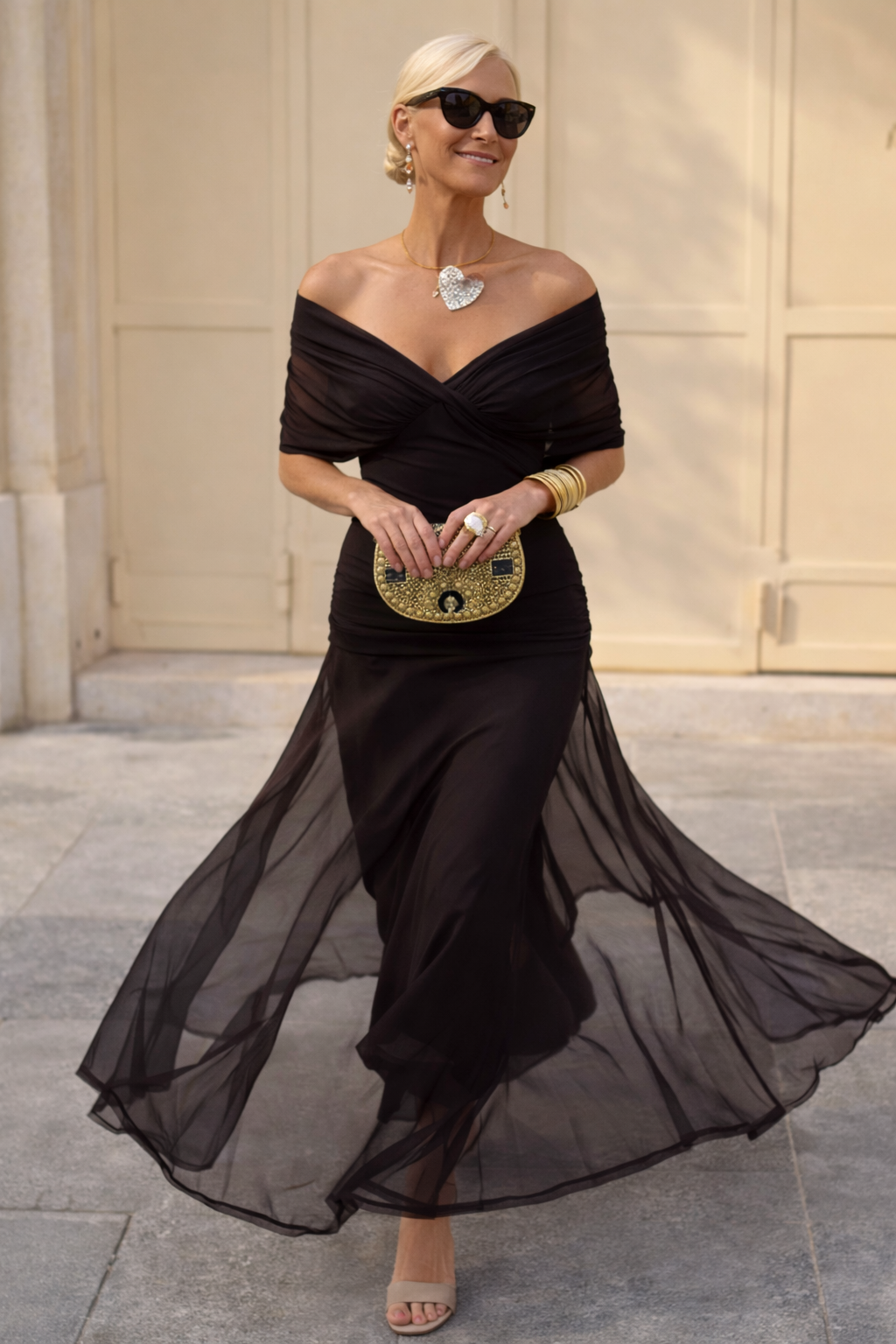 MARELLA | Vestido largo con escote en V