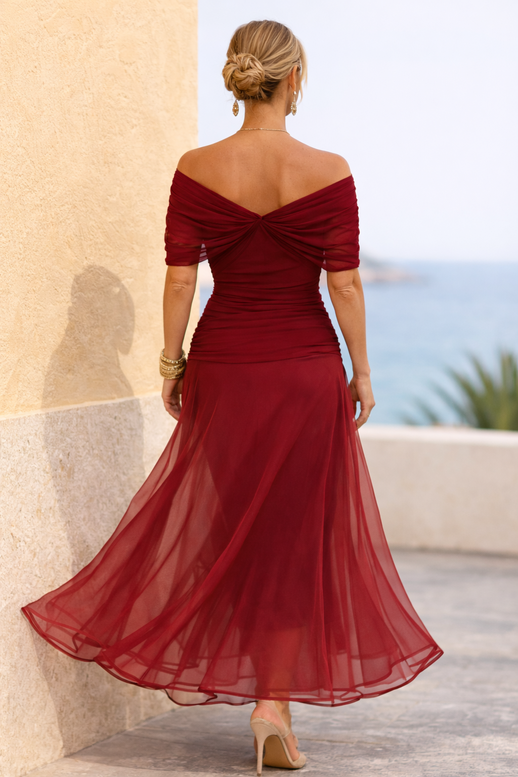 MARELLA | Vestido largo con escote en V