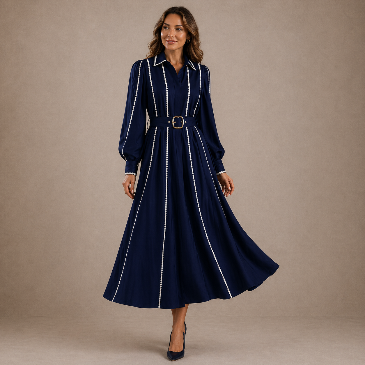 ALEXIA | Elegante vestido con cinturón