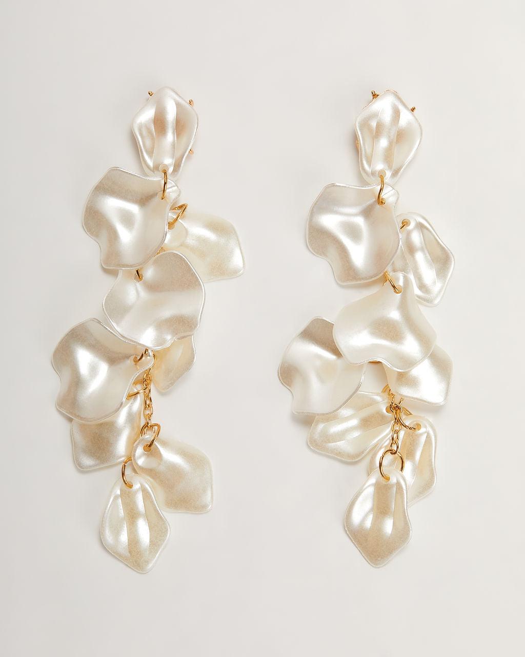 Pendientes largos con textura Etta