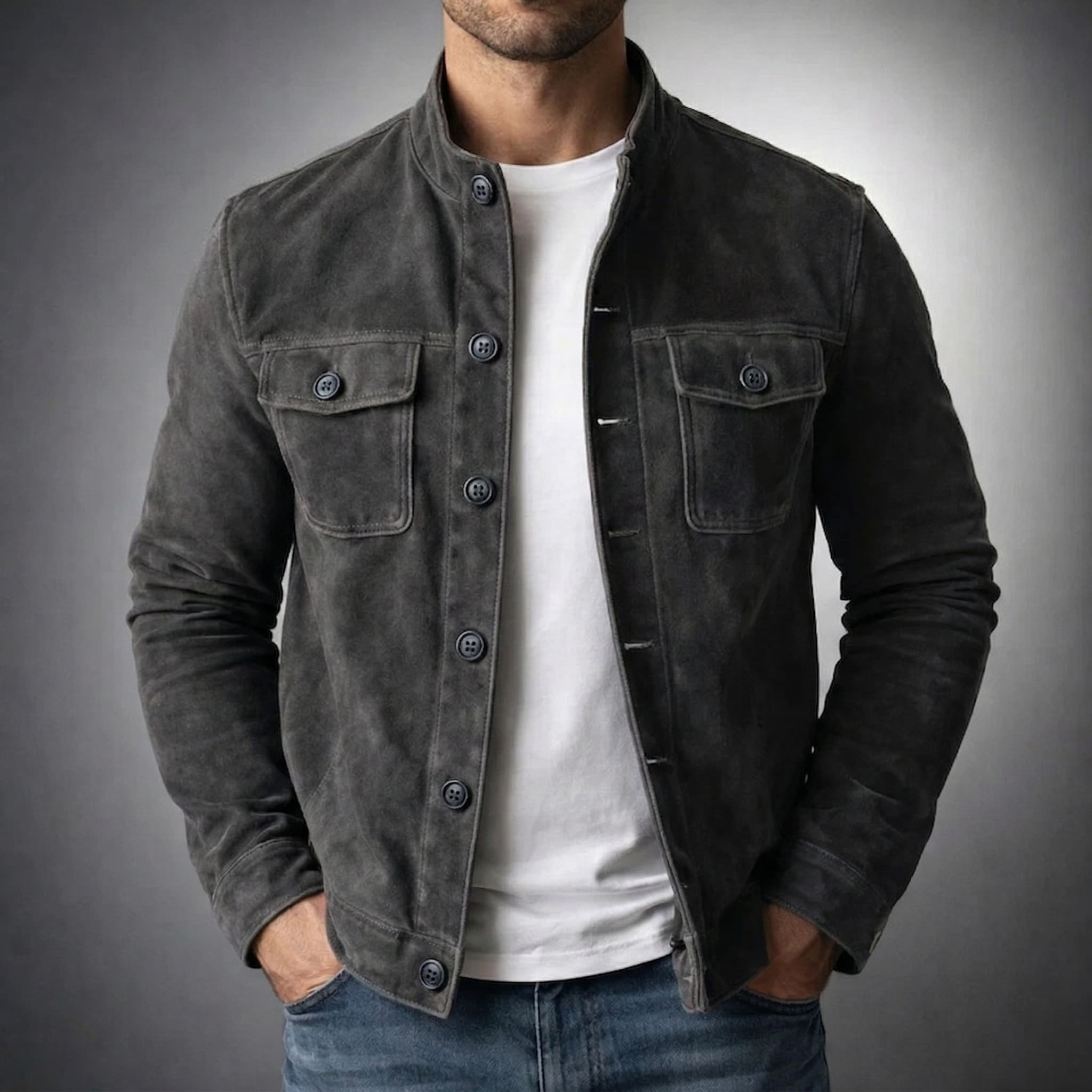 Chaqueta de ante