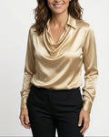 Blusa de satén