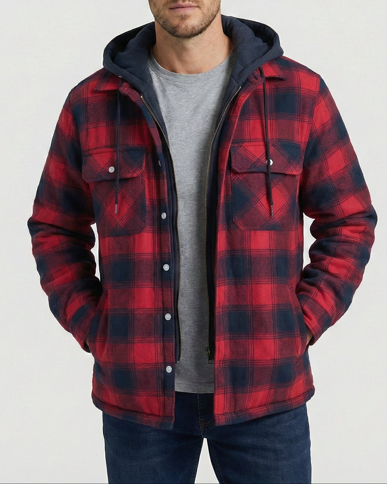 Chaqueta cálida con capucha