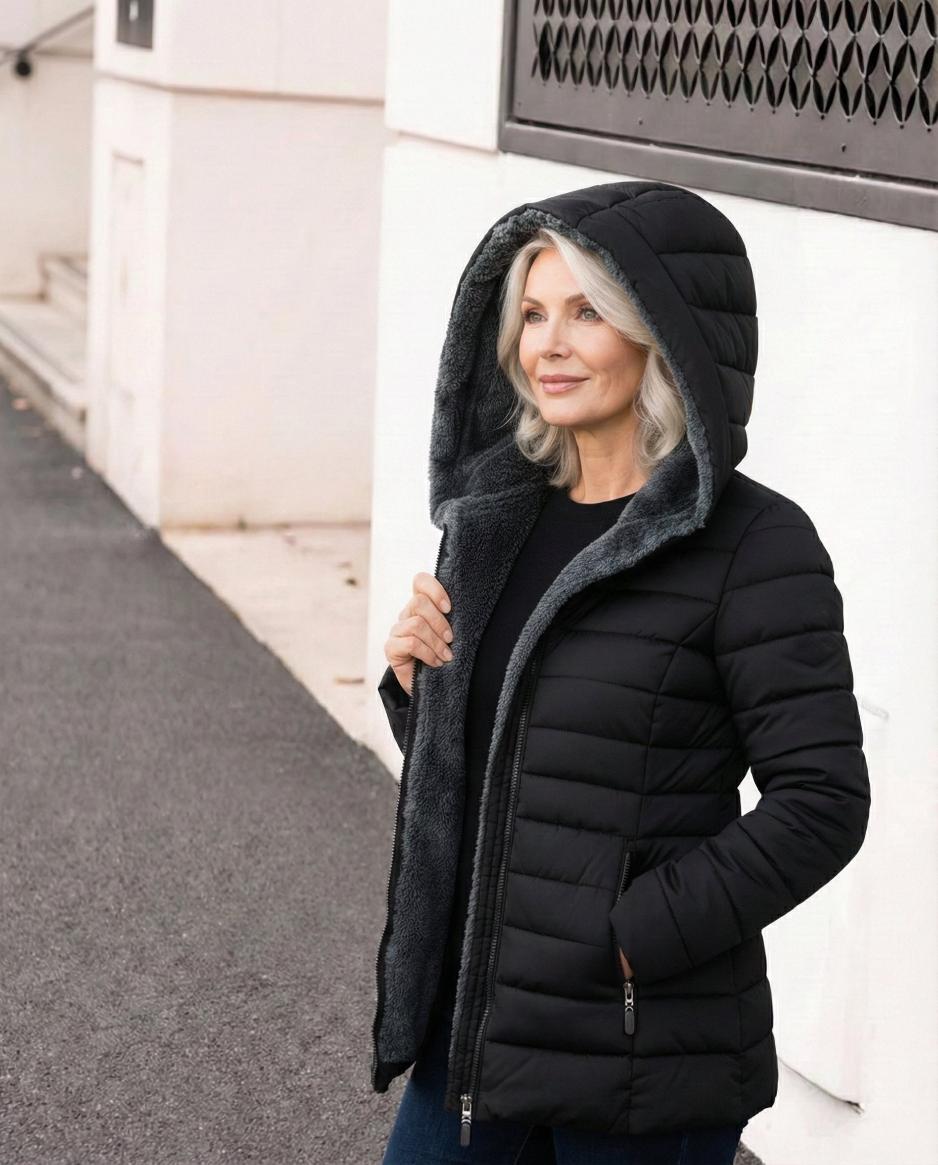 Chaqueta acolchada y forro polar