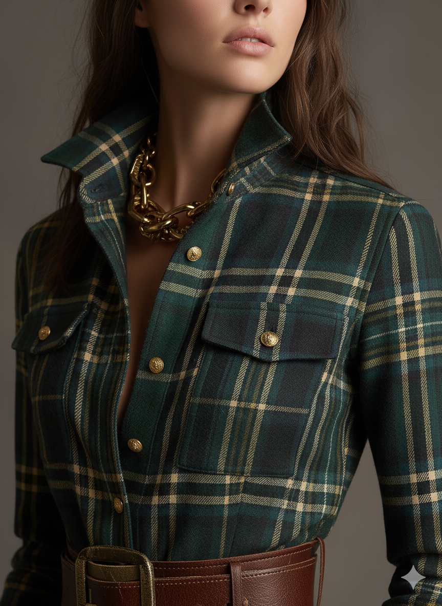 Vestido camisero estampado