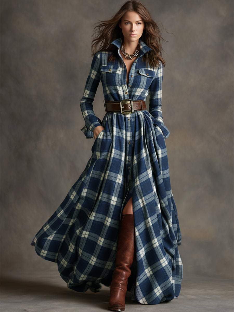 Vestido camisero estampado