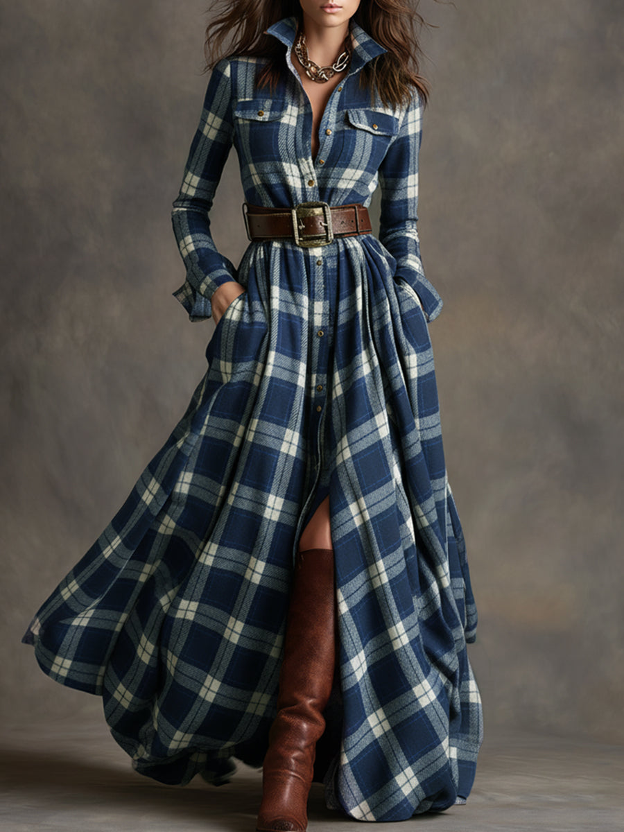Vestido camisero estampado