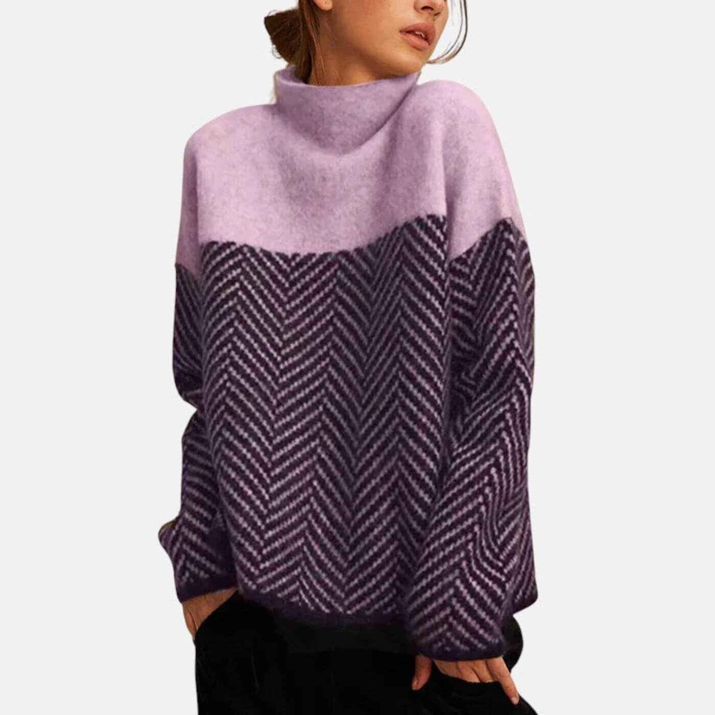 Jersey de punto suave dos tonos