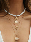 Collar conjunto con estrella de mar del Pacífico Sur