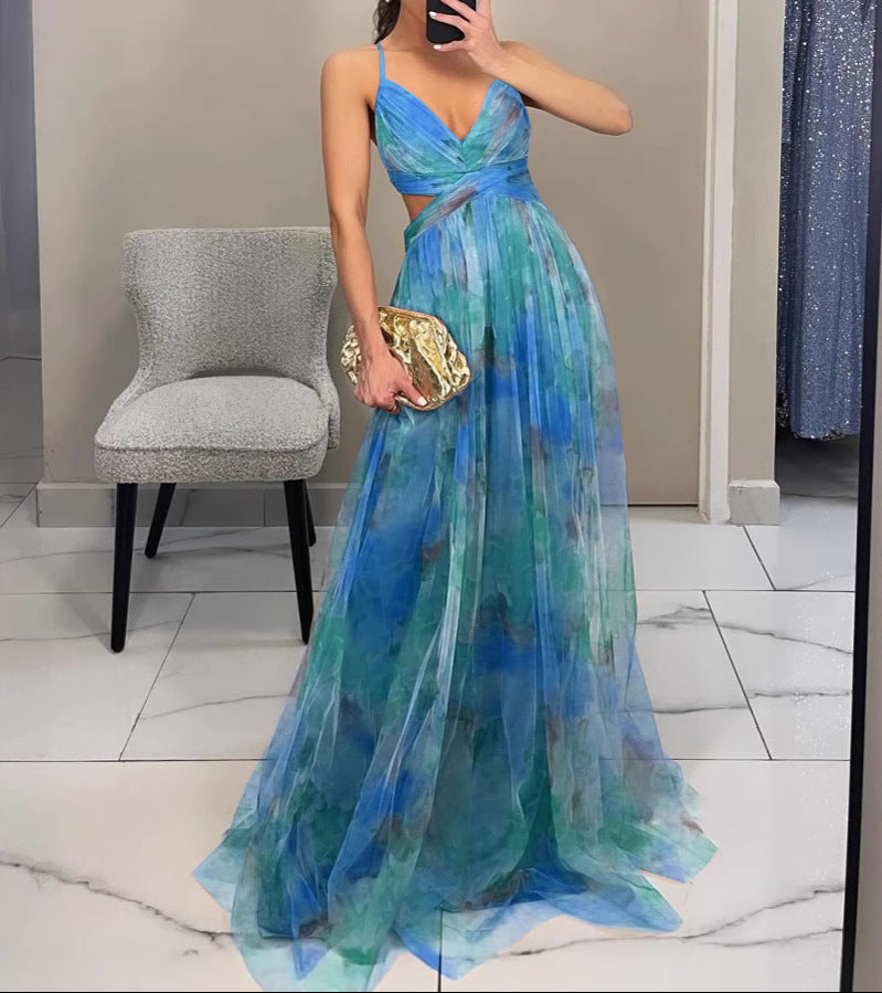 Vestido estilo Italia largo floral