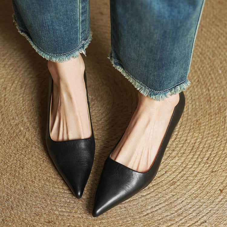 Tacones de cuero