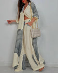 Conjunto casual con cuello en V