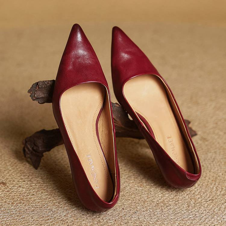 Tacones de cuero
