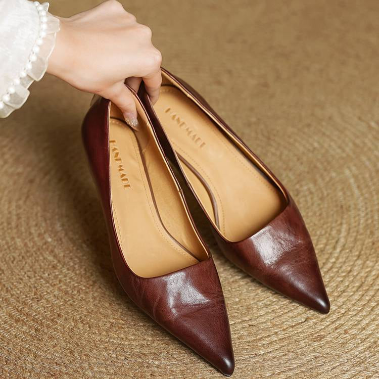 Tacones de cuero