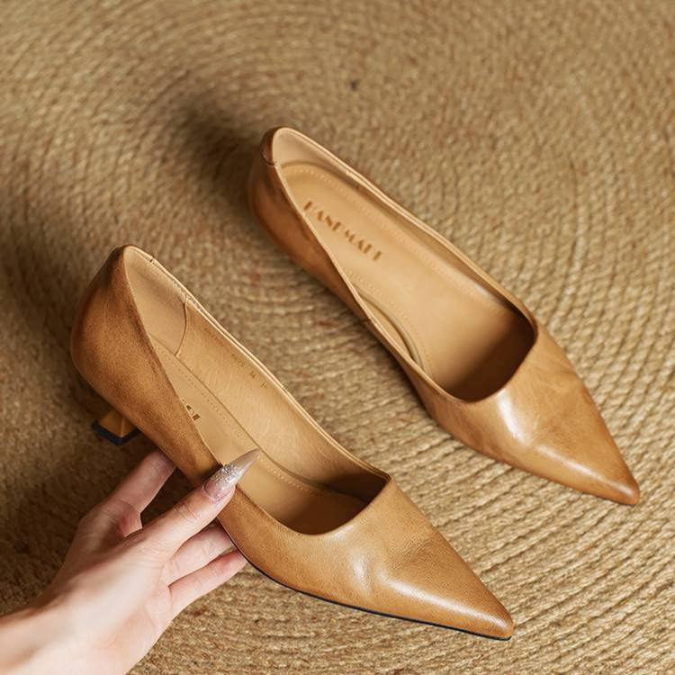 Tacones de cuero