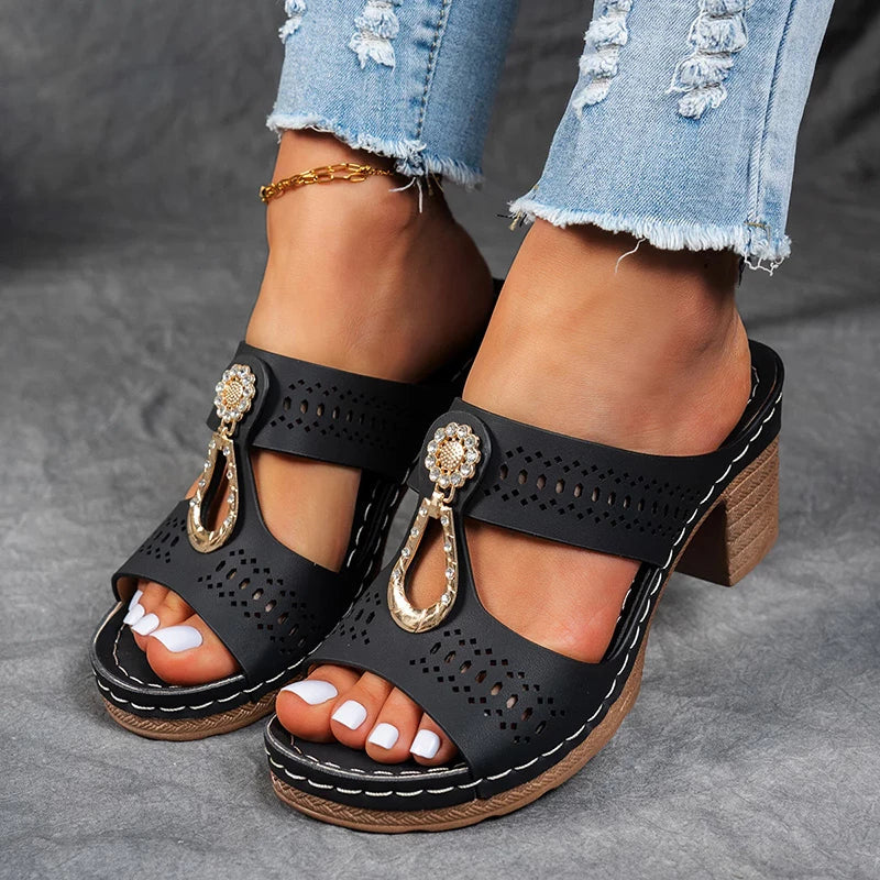 Évelyne | Sandalias Ortopédicas con Tacones Abertos