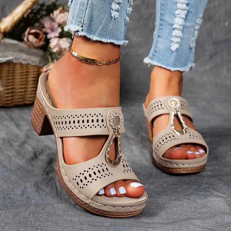Évelyne | Sandalias Ortopédicas con Tacones Abertos