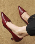Tacones de cuero