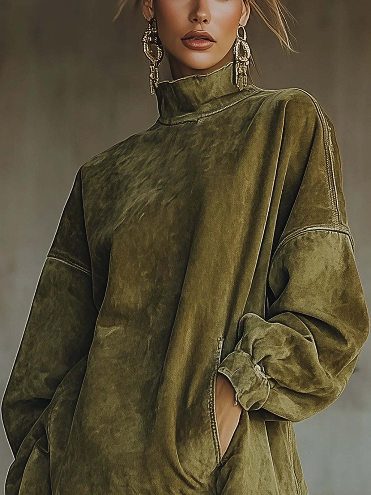 Vestido de ante con flecos