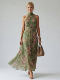 MIRELY | Vestido midi con cuello halter Marsciato