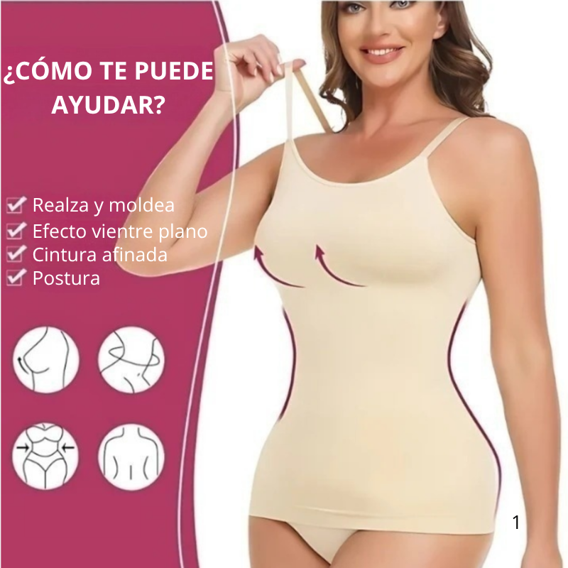 Top Moldeador 1+1 GRATIS con ajuste ceñido sin costuras