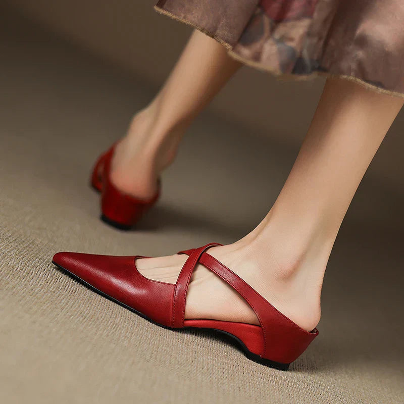 Zapatos de tacón de cuero