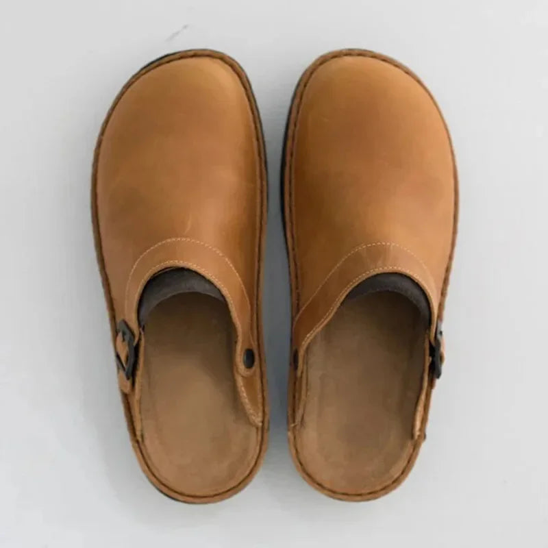Victoire | Zuecos Ortopédicos de Cuero Natural