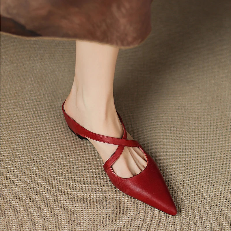 Zapatos de tacón de cuero