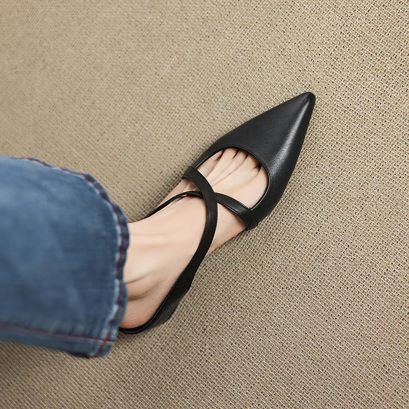 Zapatos de tacón de cuero