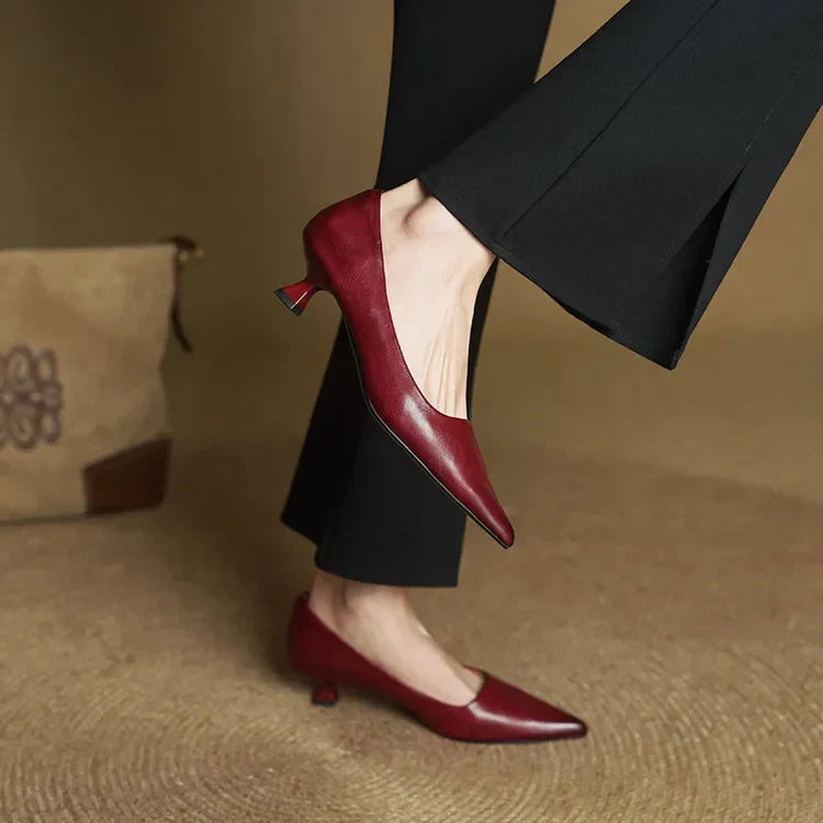 Tacones de cuero