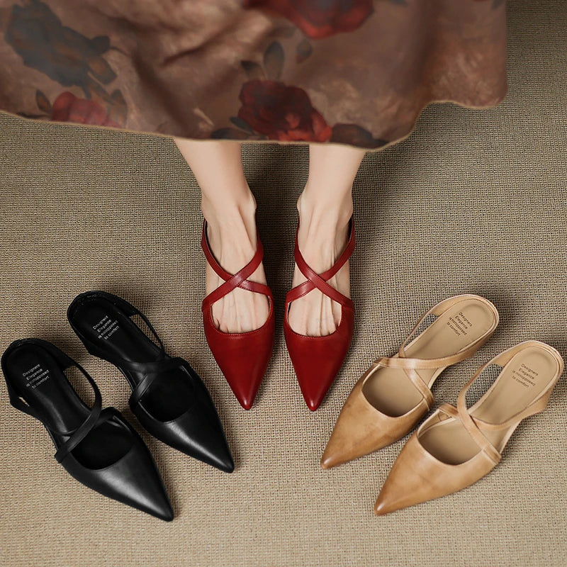 Zapatos de tacón de cuero