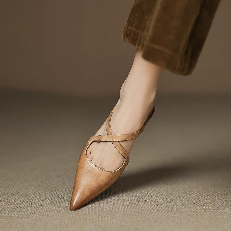 Zapatos de tacón de cuero