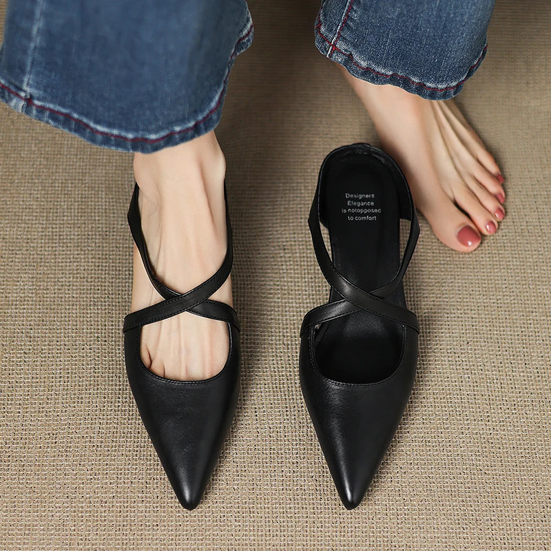Zapatos de tacón de cuero
