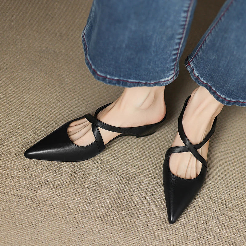 Zapatos de tacón de cuero