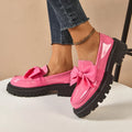 Zapato de plataforma con lazo