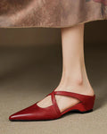 Zapatos de tacón de cuero