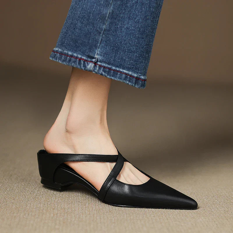 Zapatos de tacón de cuero