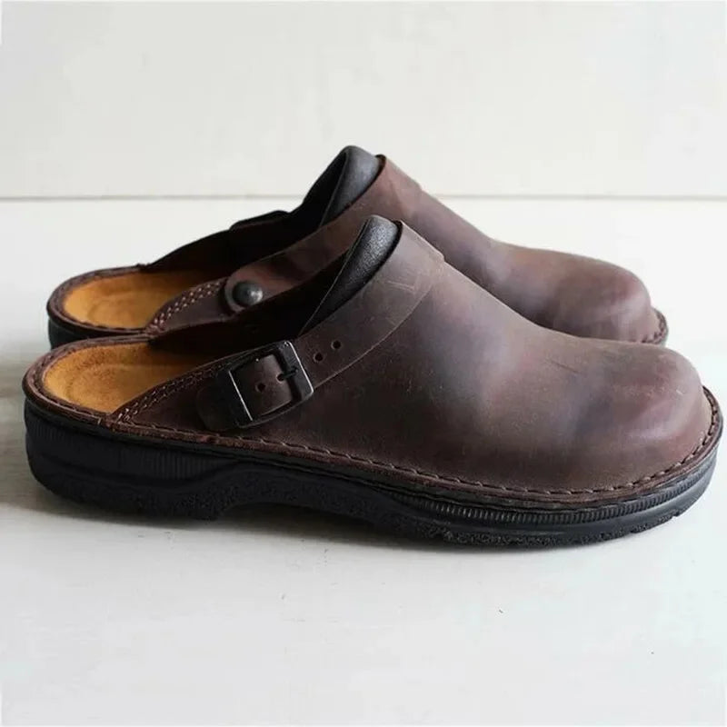 Victoire | Zuecos Ortopédicos de Cuero Natural