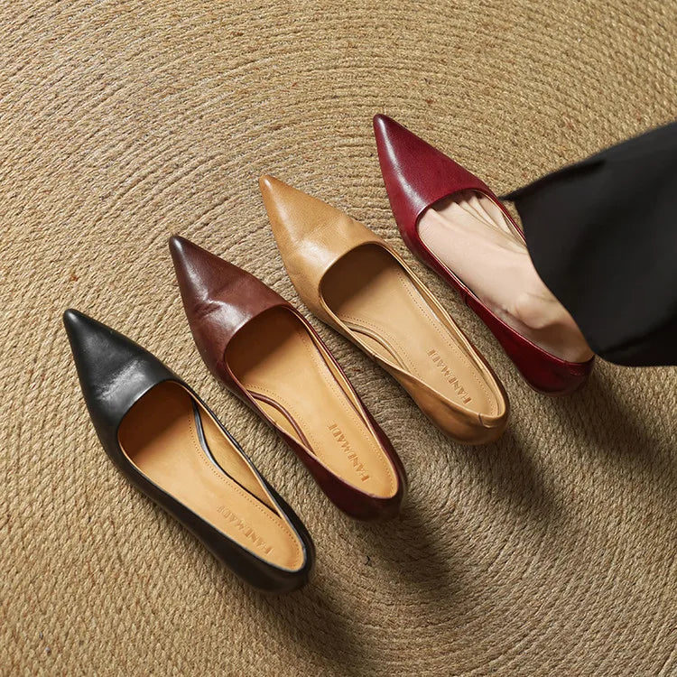 Tacones de cuero