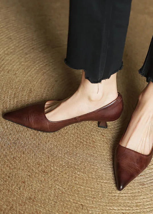 Tacones de cuero