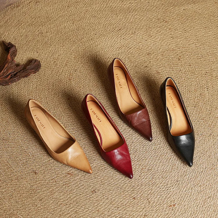 Tacones de cuero