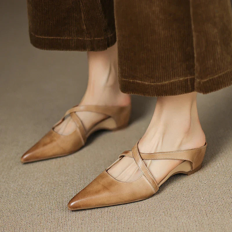 Zapatos de tacón de cuero